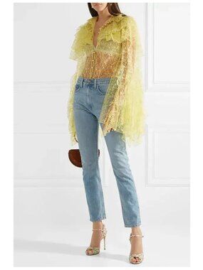 BROCK COLLECTION wright high-rise straight-leg jeans SZ 4